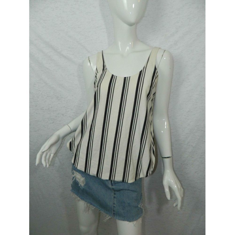 ‎Madewell Sleeveless Striped Shirt Tank Top Size S